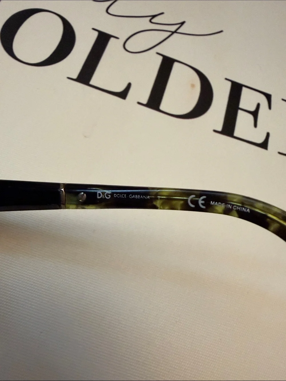 D&G olive Tortoiseshell Sunglasses